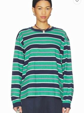 Free People Movement Stripe Printed Hustle Layer Crew Neck
Long Sleeve Top
